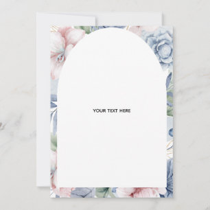 Create Your Own floral Folded Thank You Card