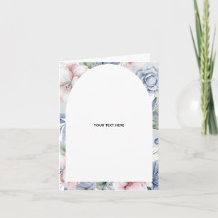 Create Your Own floral Folded Thank You Card