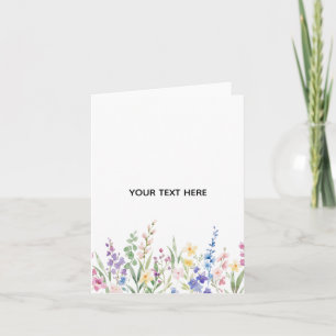 Create Your Own Floral Folded Thank You Card