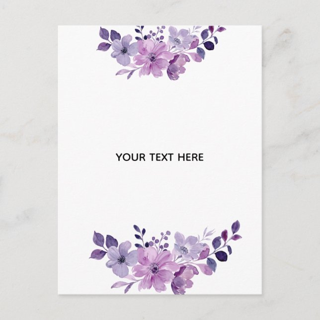 Create Your Own Floral Holiday Postcard (Front)