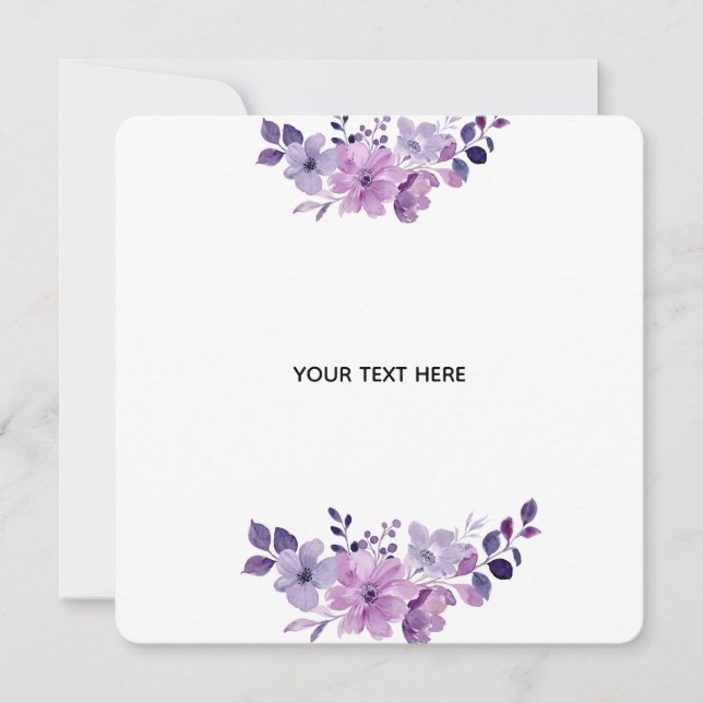Create Your Own Floral Invitation (Front)