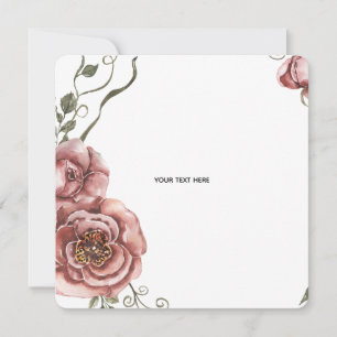 Create Your Own floral  Invitation