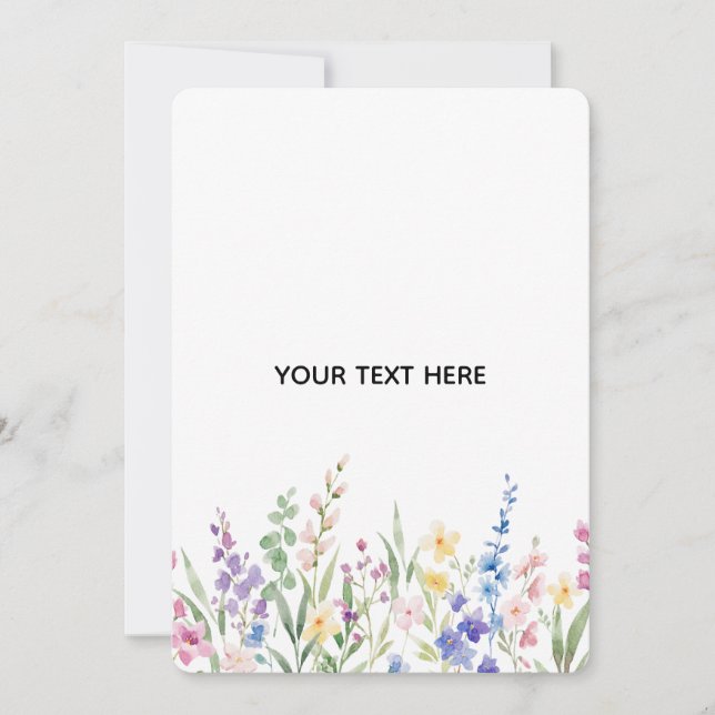 Create Your Own Floral  Invitation (Front)