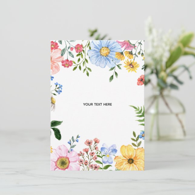 Create Your Own floral Invitation (Standing Front)