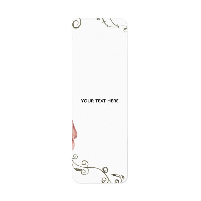 Create Your Own floral  Label (Front)