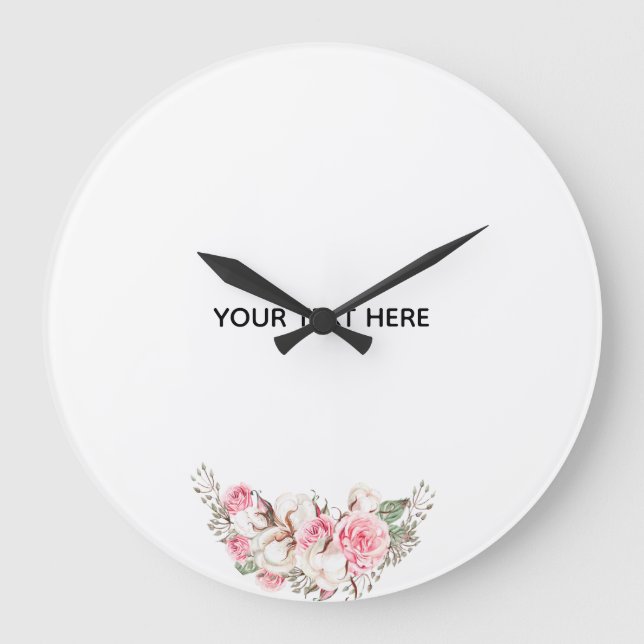 Create Your Own Floral  Large Clock (Front)