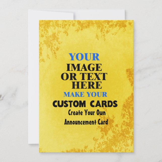 Create Your Own Floral Leaves design  Announcement (Front)