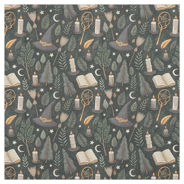 Create Your Own Floral Lughnasadh Forest Magic Fabric (Swatch)