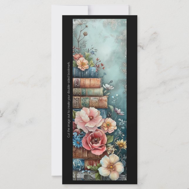 Create Your Own Floral Magic Book Stack Bookmark (Front)