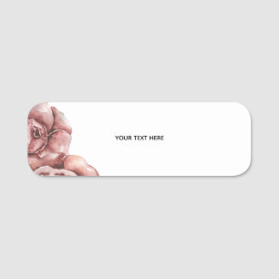 Create Your Own floral  Name Tag