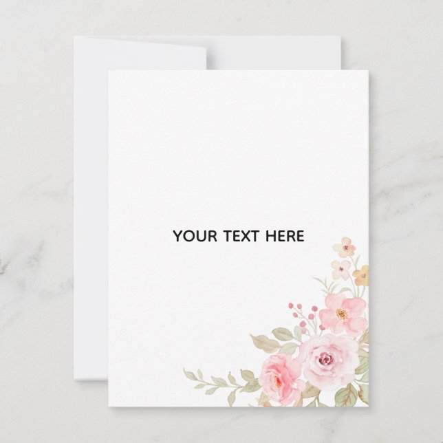 Create Your Own Floral  Note Card (Front)
