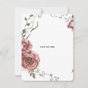 Create Your Own floral Note Card