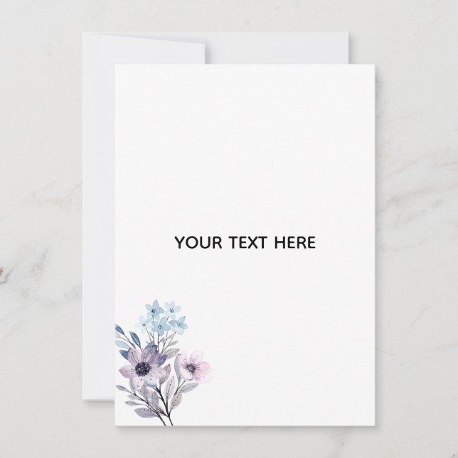 Create Your Own Floral  Note Card (Front)