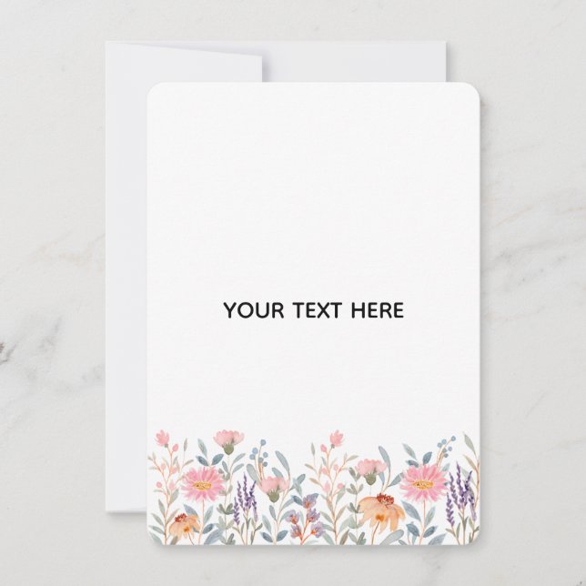 Create Your Own Floral  Note Card (Front)