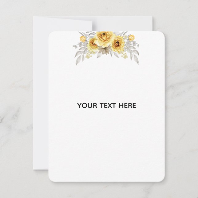 Create Your Own Floral  Note Card (Front)