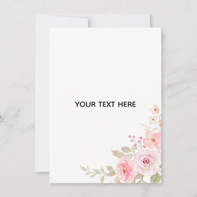 Create Your Own Floral  Note Card (Front)
