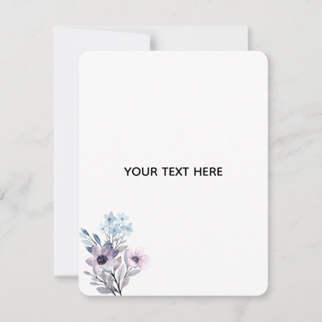 Create Your Own Floral  Note Card (Front)