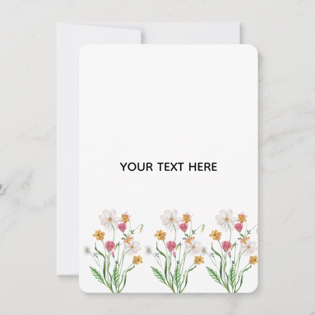 Create Your Own Floral  Note Card (Front)