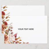 Create Your Own Floral Paper Sheet (Front/Back)