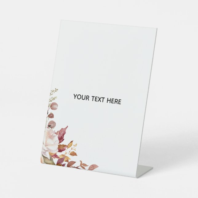 Create Your Own Floral Pedestal Sign (Front)