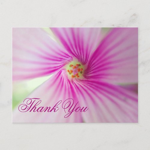 Create Your Own Floral Photo Thank You Postcard