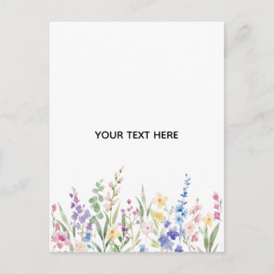 Create Your Own Floral  Postcard