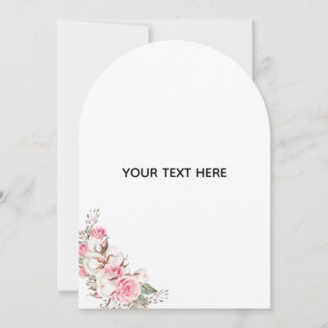 Create Your Own Floral  Save The Date (Front)