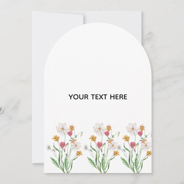 Create Your Own Floral  Save The Date (Front)