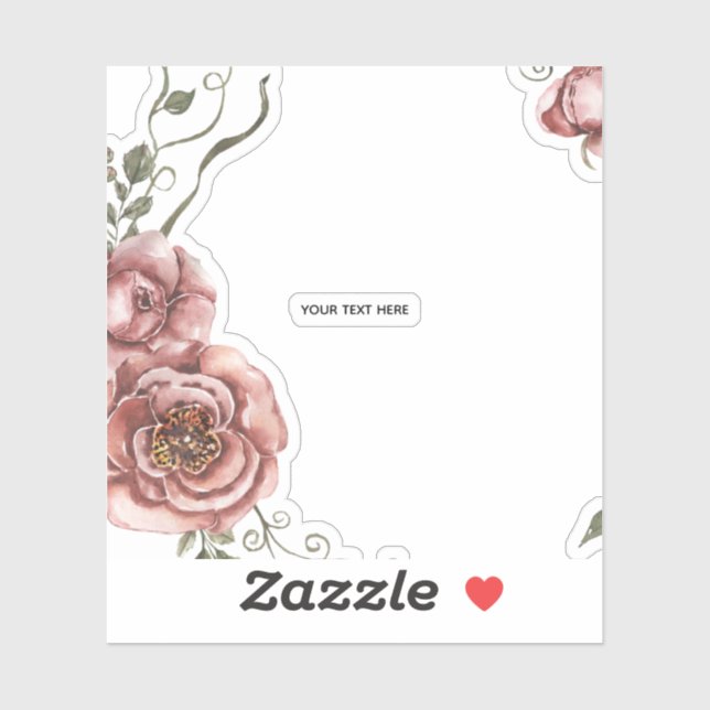 Create Your Own floral  Sticker (Sheet)