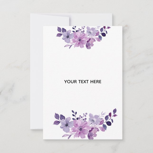 Create Your Own Floral Thank You Card (Front)