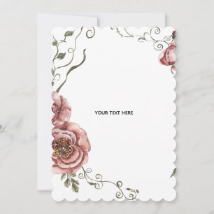 Create Your Own floral Thank You Card