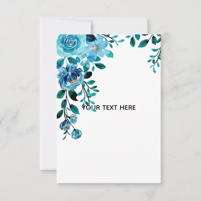 Create Your Own Floral Thank You Card (Front)