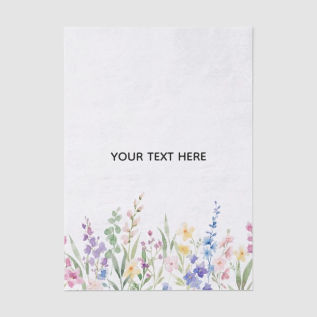 Create Your Own Floral Tissue Paper (Front)