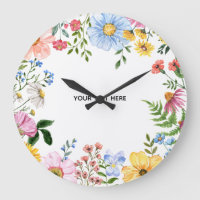 Create Your Own floral Wall Clock