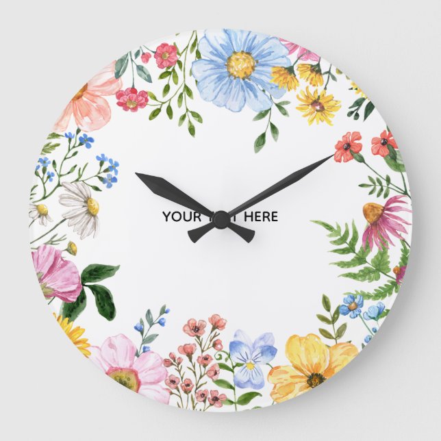 Create Your Own floral Wall Clock (Front)