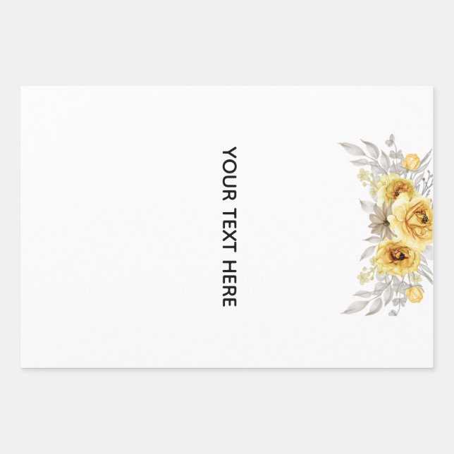 Create Your Own Floral  Wrapping Paper Sheets (Front)