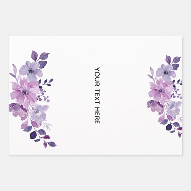 Create Your Own Floral Wrapping Paper Sheets (Front)