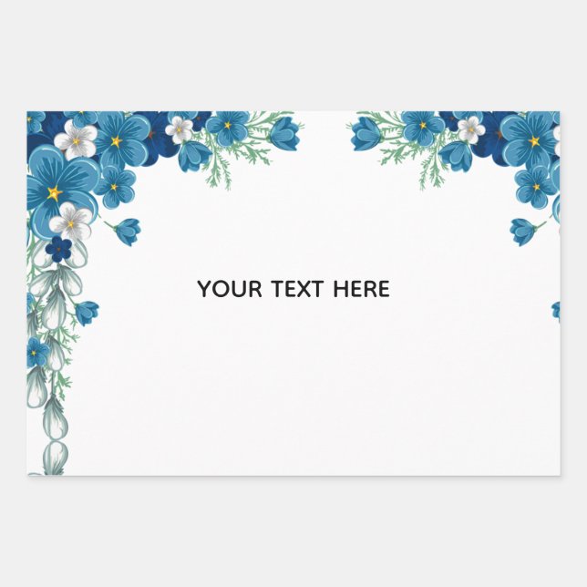 Create Your Own Floral Wrapping Paper Sheets (Front)