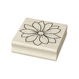 Create Your Own Flower Blossom Floral Rubber Stamp