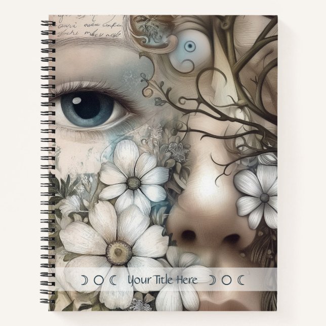 Create Your Own Flower Goddess Floral Botanical Notebook (Front)