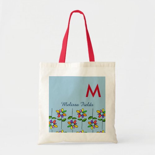 create your own flower tote bag