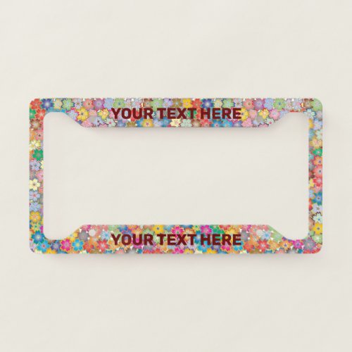 Create Your Own Flowers License Plate Frame