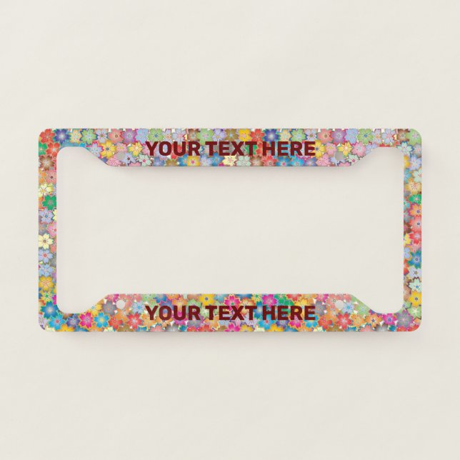 Create Your Own Flowers License Plate Frame (Front)