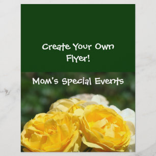 Create Your Own Flyers! Mom's Specila Events Green Flyer