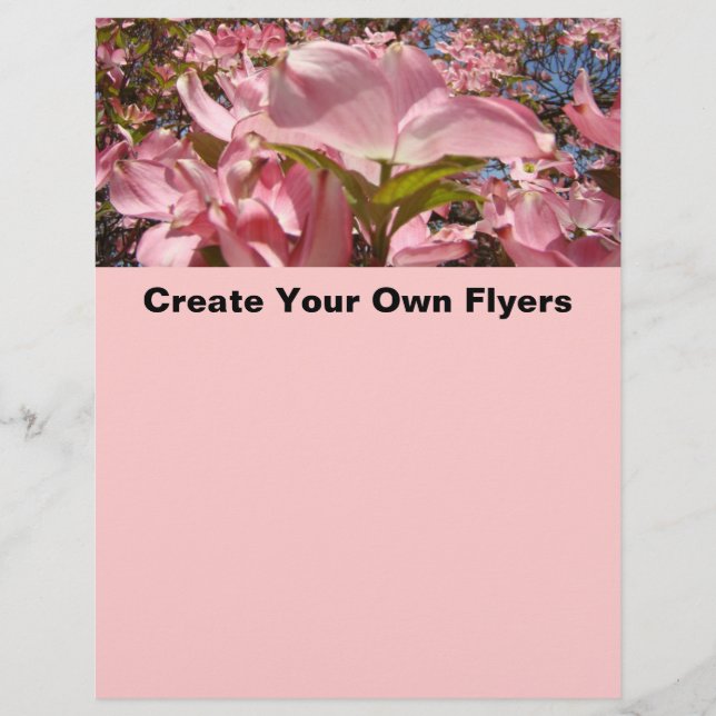 Create Your Own Flyers Pink Dogwood Flowers Office (Front)