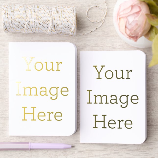 Custom 4" x 5.5" Foil Pocket Notebook (Wedding)