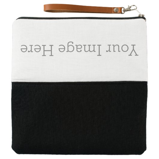 Black Fold-Over Clutch (Outside Open)