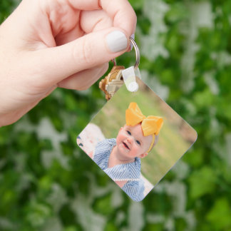 Create Your Own Frameless Kids Children Baby Photo Keychain