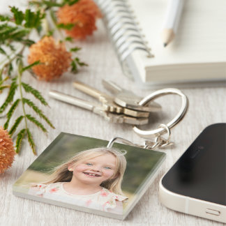 Create Your Own Frameless Kids Children Photo Keychain