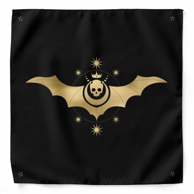 Create Your Own Full Gold Arcane Devil Tarot Bandana (Front)